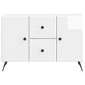 vidaXL Servírovacia skriňa Biela s vysokým leskom 89 x 34,5 x 60 cm