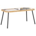 vidaXL Konferenčný stolík Hnedá a čierna 90 x 45 x 43 cm polyratan