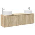 vidaXL Set kabinetov do kúpeľne 3 ks Dub sonoma 49,5 x 44,5 x 65,5 cm