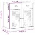 vidaXL Komoda so zásuvkami VIGO 78x40x75 cm borovicový masív