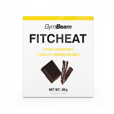 Proteinová čokoláda Fitcheat - GymBeam, horká čokoláda vanilka