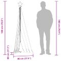 vidaXL LED vianočný stromček 339 LED farebné 187 cm