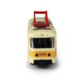 Kovová česká retro električka žltá 16 cm PRAGUE - otváracie dvere