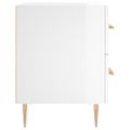vidaXL Nočné stolíky 2 ks lesklé biele 40x35x47,5 cm kompozitné drevo