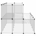 vidaXL Klietka pre malé zvieratá priehľadná 143x107x93 cm PP a oceľ