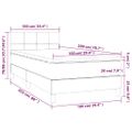 vidaXL Boxspring posteľ s matracom modrá 100x200 cm látka