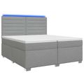 vidaXL Posteľ boxspring s matracom Svetlosivá 200 x 200 cm Látka