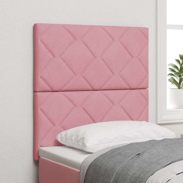 vidaXL Zadné čelo Ružová 80 cm Zamat