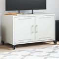 vidaXL TV skrinka biela 68x39x43,5 cm oceľ