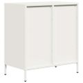 vidaXL Komoda biela 68x39x73,5 cm oceľ valcovaná za studena