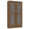 vidaXL Vitrína hnedý dub 82,5x30,5x150 cm spracované drevo