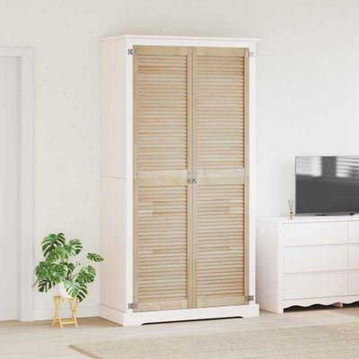 vidaXL Skříňové dvere s dverami 2 pcs Prírodná 201 x 2,1 x 49,5 cm