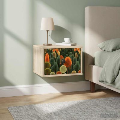 vidaXL Nástenná nočná skrinka ZAANDAM Dub sonoma 36 x 33 x 25 cm