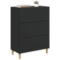 vidaXL Zásuvkový kabinet 66 x 34,5 x 90 cm Kompozitné drevo Čierna