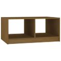vidaXL Konferenčný stolík medovo-hnedý 75x50x33,5 cm borovicový masív