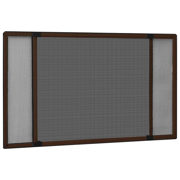 vidaXL Výsuvná okenná sieťka proti hmyzu hnedá (100-193)x75 cm