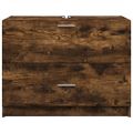 vidaXL Umývadlová skrinka dymový dub 78x37x59 cm kompozitné drevo