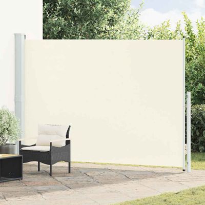 vidaXL Zaťahovacia bočná markíza na terasu 200x314 cm, krémová