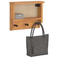 vidaXL Nástenný vešiak na kabáty SANDNES 45x12x35 cm borovicový masív