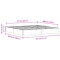 vidaXL Posteľový rám s úložným priestorom Prírodná 180 x 200 cm