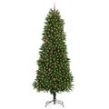 vidaXL Vianočný stromček s 300 LED-i so stojanom Zelená 240 cm PE
