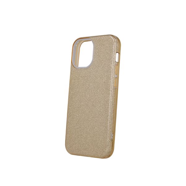 Trblietavý 3v1 obal na iPhone 13 Mini 5,4" zlatý