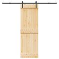 vidaXL Posuvné dvere NARVIK Prírodná a čierna 70 x 210 cm (213,5 cm)