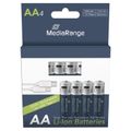 MEDIARANGE Batérie nabíjateľné AA, USB-C, 4ks
