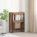 vidaXL Knižnica 60 x 30 x 86,5 cm Kompozitné drevo Staré drevo