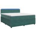vidaXL Posteľ boxspring s matracom Tmavozelená 140 x 200 cm Zamat