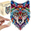 Drevené puzzle Kruzzel 24552 Vlk