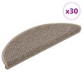vidaXL Samolepiace nášľapy na schody vzhľad sisalu 30 ks 56x17x3 cm
