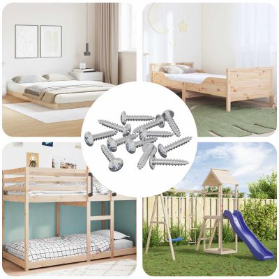 vidaXL Drevo skrutky 12 pcs Strieborná M3,5 x 20 mm Oceľ