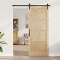 vidaXL Posuvné dvere ORKDAL 86 x 211 cm Borovicový masív Prírodná