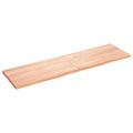 vidaXL Nástenná polica bledohnedá 180x50x(2-4) cm ošetrený masívny dub