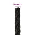 vidaXL Pracovné lano čierne 16 mm 25 m polypropylén