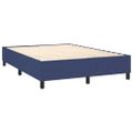 vidaXL Posteľ boxsping s matracom a LED modrá 140x200 cm látka