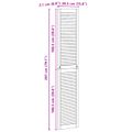 vidaXL Skříňové dvere s dverami 4 ks Prírodná 201 x 2,1 x 39,5 cm