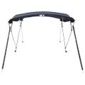 vidaXL Strieška Bimini s 4 oblúkmi a stenami 243x(185-198)x137 cm