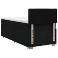 vidaXL Posteľ boxspring s matracom Čierna 90 x 200 cm Látka