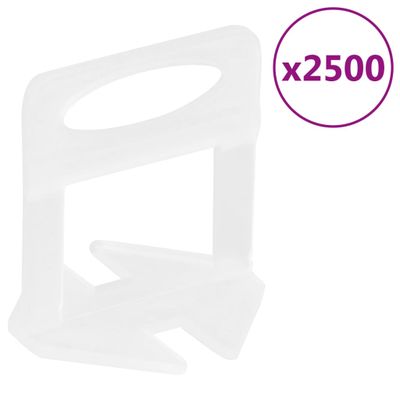 vidaXL Podložky na vyrovnávanie dlaždíc 2500 ks 2 mm