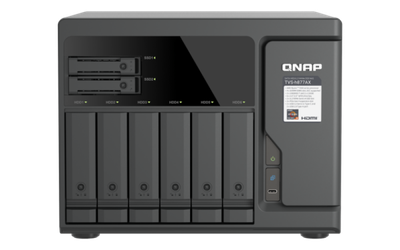 QNAP TVS-h877AX-R5-16G (AMD Ryzen 5, 16GB DDR5 RAM, 6x 3,5'' + 4x 2,5'', 3x PCIe, 2x 2,5GbE, 2x 10GbE)