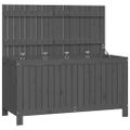 vidaXL Záhradný úložný box sivý 121x55x64 cm masívna borovica