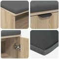 vidaXL Predsieňová lavica s vankúšom Sonoma dub 80 x 38 x 46 cm