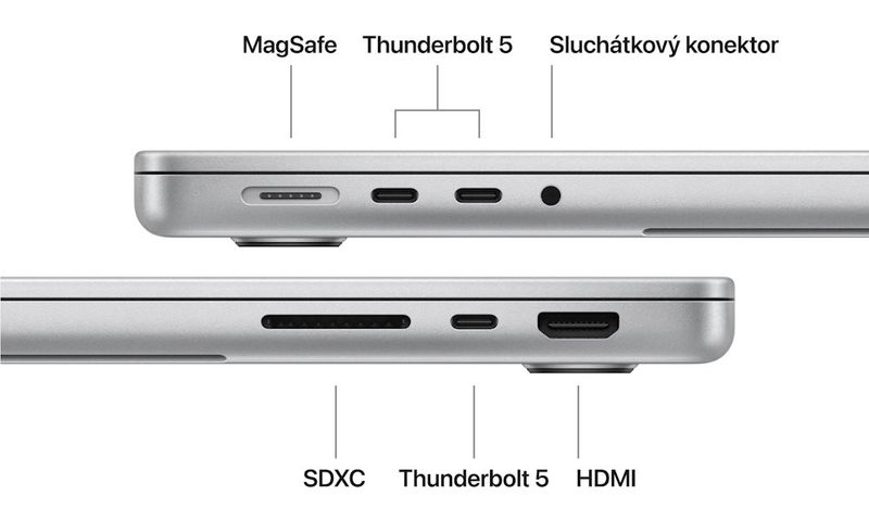 CTO Apple MacBook Pro 14" (2026) / M5 Pro / 14,2" / 18C CPU / 20C GPU / 24GB RAM / 1TB SSD / CZ / Stříbrný