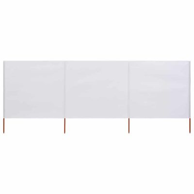 vidaXL 3-panelová zábrana proti vetru látková 400x160 cm piesková a biela