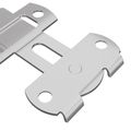 vidaXL Zámok dverí 12 ks Strieborná 70 x 8 mm Oceľ