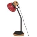 vidaXL Stolová lampa 25 W šmuhovaná červená 18x18x60 cm E27