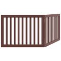 vidaXL Brána pre psa skladacia 2 panely hnedá 160 cm topoľové drevo