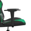 vidaXL Herná stolička čierna a zelená umelá koža